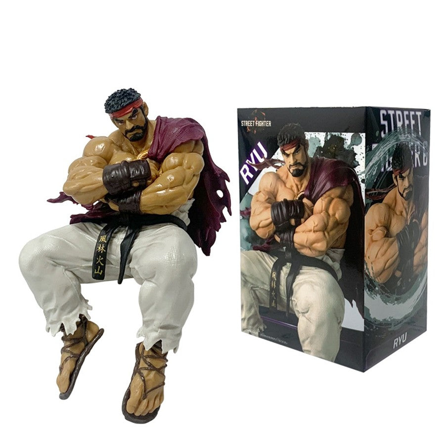 Figura de Ação Ryu de Anime Street Fighter 6 de 14cm Figura de Ryu para Noodle Stopper Decoração de Quarto Modelo de Coleção em PVC Brinquedos