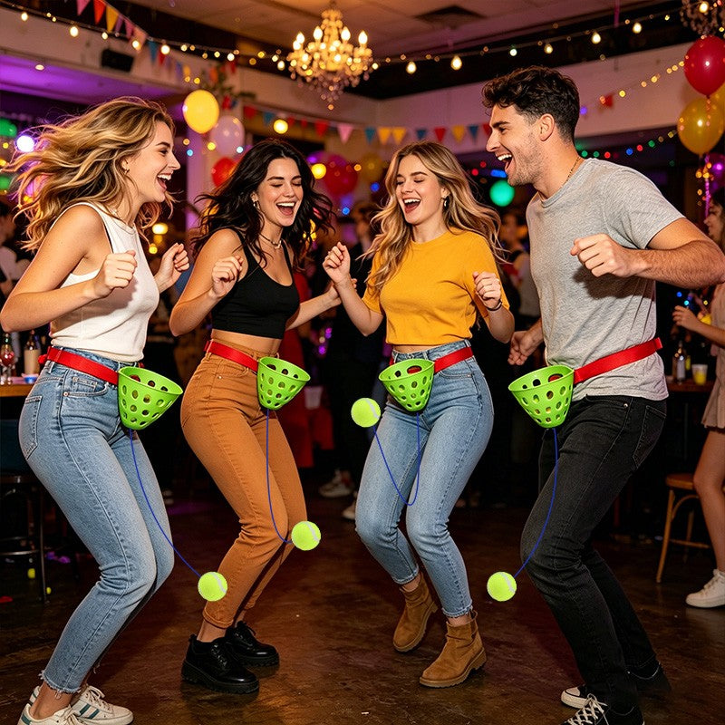 1/2/3Sets Swinging Game Hanging Ball Toss Game For Birthday Party Christmas Holiday Family Outdoor Activities Wedding Gifts