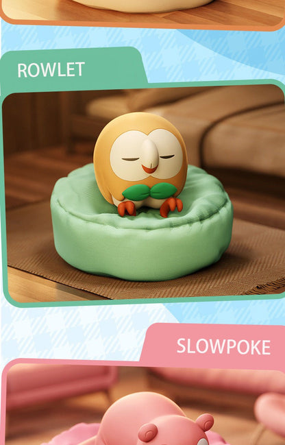 6 Estilos Novos Pokémon Casual Time Pikachu Munchlax Slowpoke Rowlet Meowth Charmander Bonecos Anime Dormindo Brinquedos de PVC Kawaii