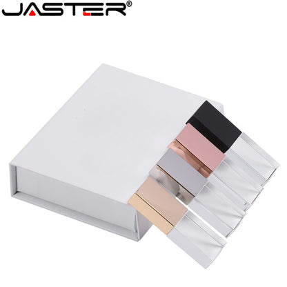 Pen Drive USB 2.0 128 GB de Cristal Memory Stick 64 GB Pen Drives de Alta Velocidade 4 GB Pendrive de Presente de Casamento 16 GB Disco U 8 GB Fotografia