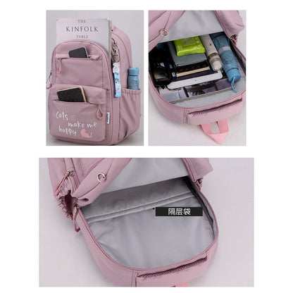 Girl School Bag Backpack Back Pack For Teenager Women Children Female Pink Schoolbag Primary High Bagpack Class Teens Child Kids