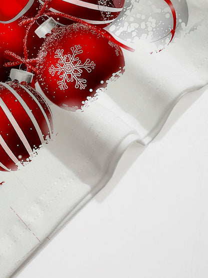 Women's Red White Christmas Print Maxi Dress Party Dress for Holiday Parties, Xmas Events & New Year's Eve A-Line Dress Y2k Tops