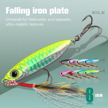 1 unidade isca artificial de metal Jig 7g 10g 15g 20g 25g 30g Isca de pesca Shore Casting Jigging Isca de pesca de água salgada Shore Casting