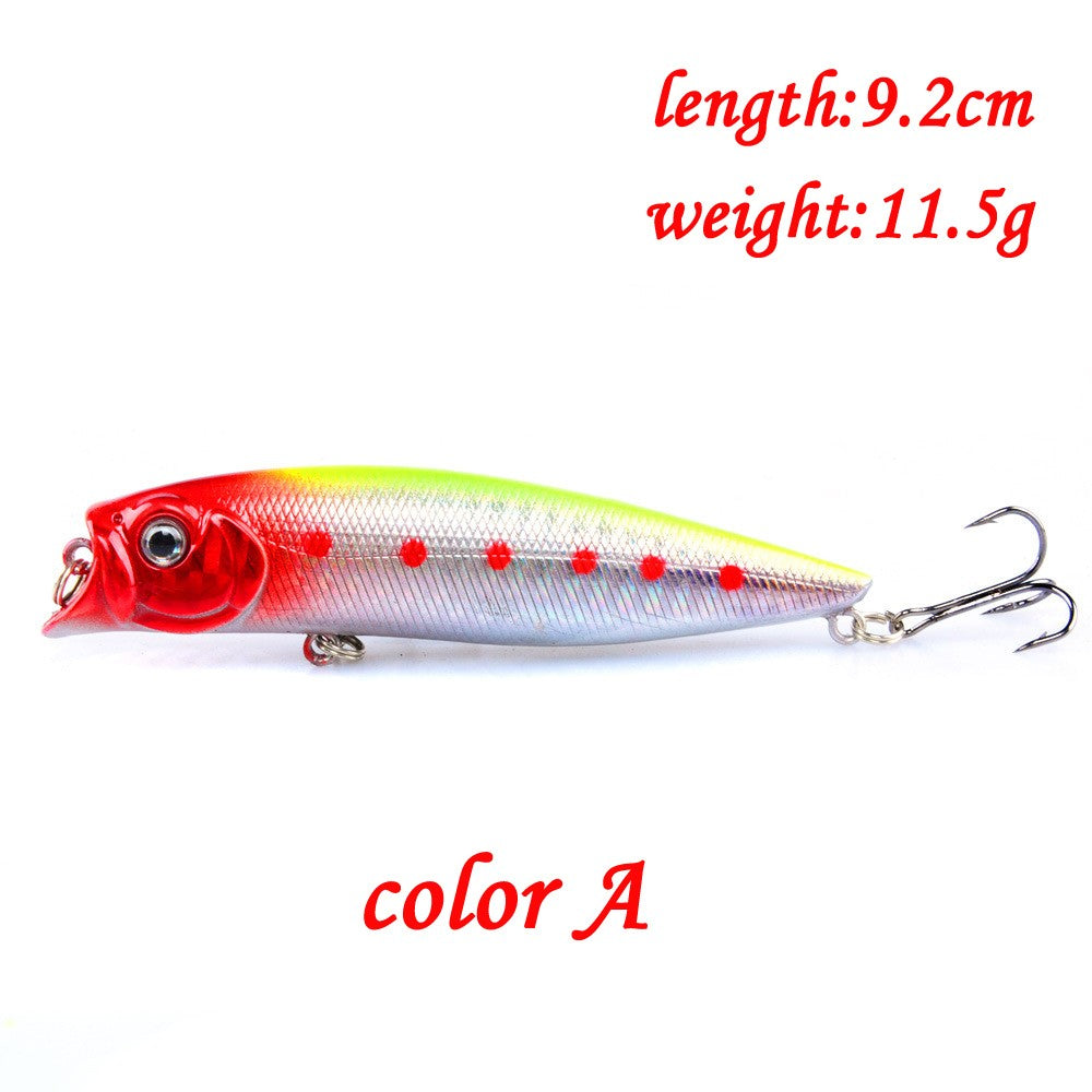 POETRYYI 1pc Isca de Pesca Artificial Popper 9cm/11g Popper de Superfície 17 Cores Isca Rígida Wobblers de Plástico Acessórios de Pesca