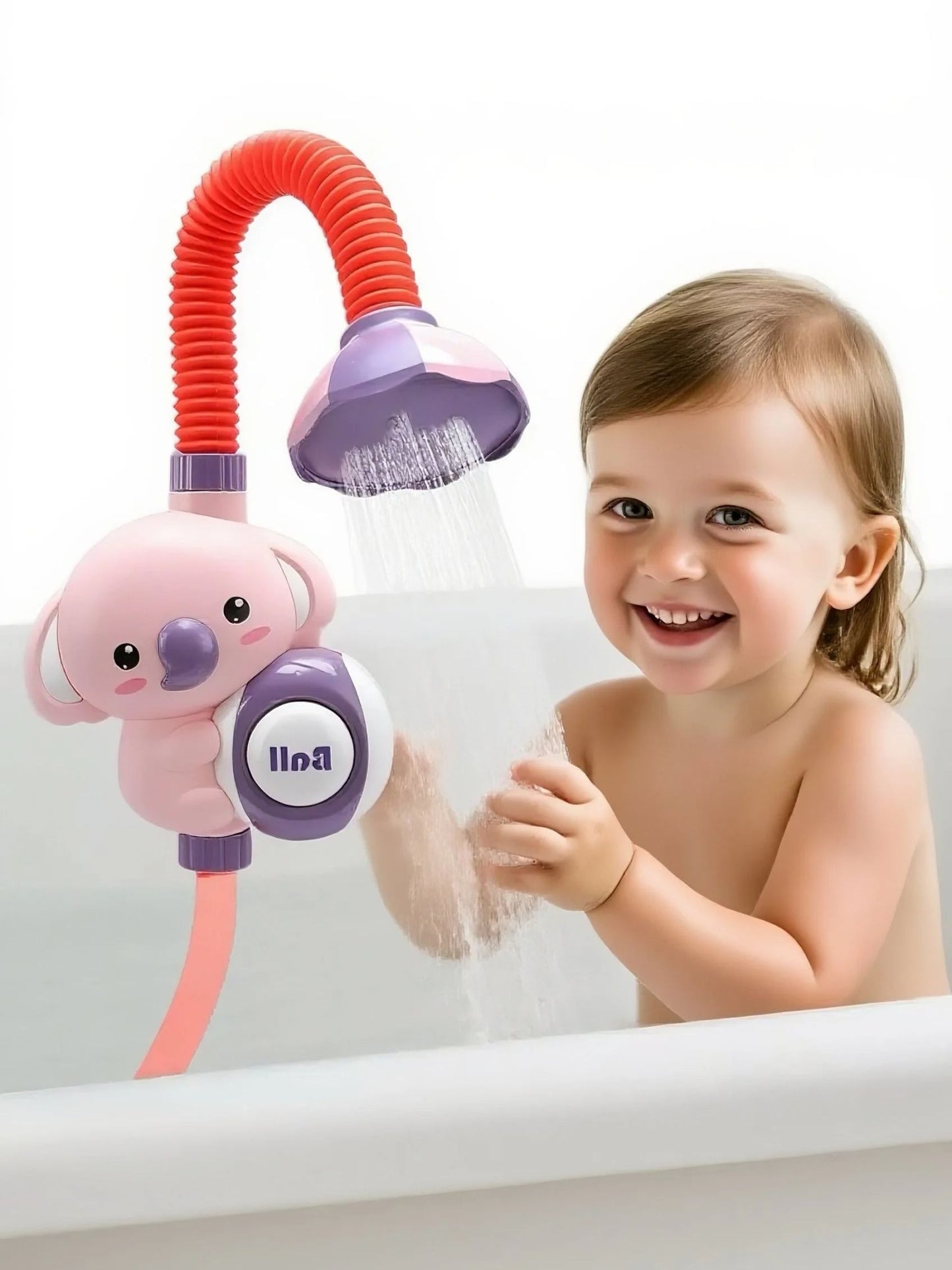 Chuveiro Infantil com Bomba Manual e Mangueira, Brinquedos de Banho para Crianças, Chuveirinho de Banheira para Bebês, Brincadeira Aquática, Aniversário de Meninos e Meninas