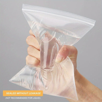 8*12cm 100 PCS,Thickened Plastic Sealed Clear Zip Lock Bags – New PE Material, Waterproof Seal, Heavy-Duty, Universal Packaging