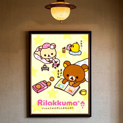 Cute Cartoon Anime R-Rilakkuma Poster High Quality Wall Art for Home Office Bedroom Living Room Hallway Bar Perfect Gift Idea