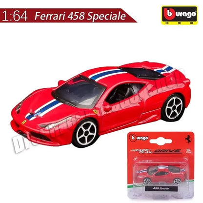 Burago 1:64 Ferrari Series SF90 488P Roma F430 F12 Liga de Carro Modelo Brinquedos Infantis Coleção de Presentes de Férias Modelo de Carro Atacado