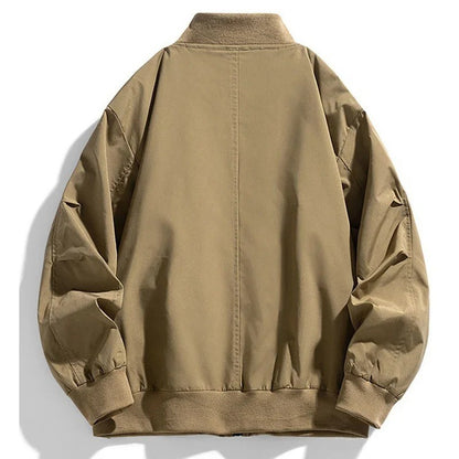 Spring Autumn Plus Size Jacket Men's Pocket Loose Fashion Brand Coat 130kg 7XL bomber jacket 5XL 6XL workwear jacket