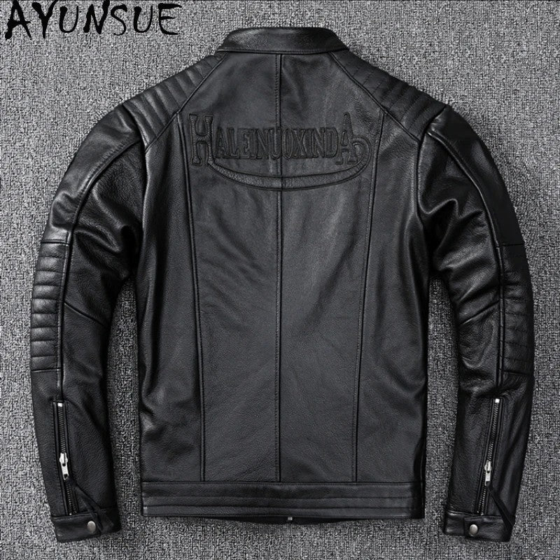 Mens Leather Jacket Autumn Men Clothing Handsome Motorcycle Jackets Two Colors Short Coats Kurtka M?ska Skórzana Slim