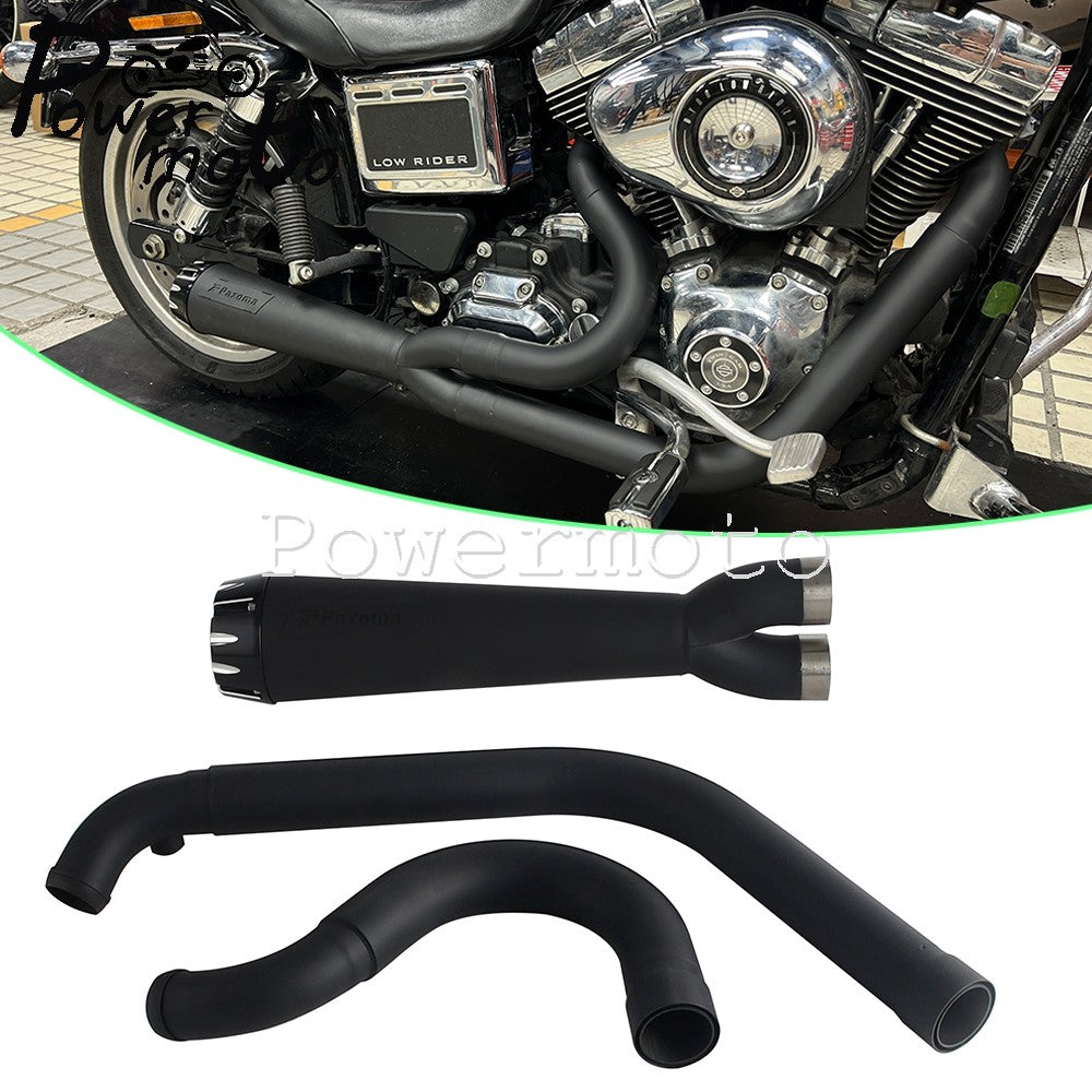 2-into-1 Full Systems Exhaust Motorcycle Complete Muffler For Harley  M8 Touring Road Glide CVO Street Electra Glide Road King