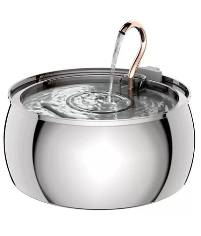 Bebedouro Inteligente para Pets, Fonte de Aço Inoxidável, Bebedouro Automático com Circulação para Gatos, Alimentador Silencioso 4L, Pescoço de Cisne