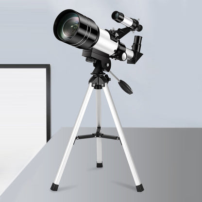 Telescópio para Adultos e Crianças 300mm Telescópio Portátil 15X-150X Telescópio Astronômico Refrator Presentes para Iniciantes em Astronomia