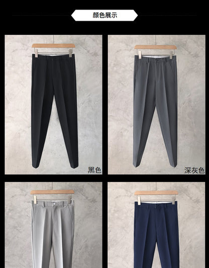 Slim Fit Trousers for Men Tressed Man Suits Pants Cheap Summer 2025 New in Dress Work Wear Elegant Suit Pants Clothes Z107