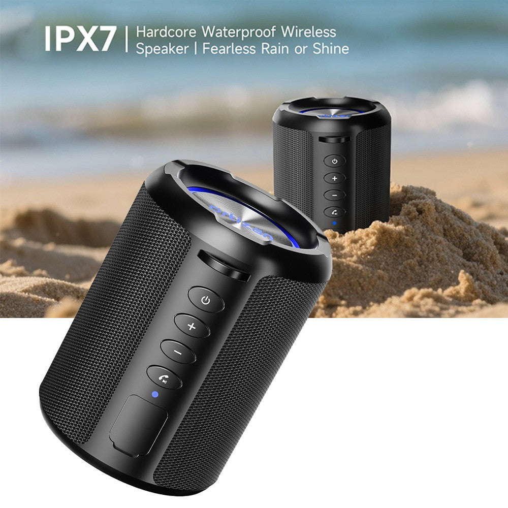 Caixa de Som Bluetooth Sem Fio Ortizan X9S, IPX7 à Prova D'água, Luzes RGB