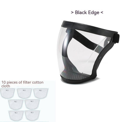 Protetor Facial Transparente Escudo Facial Super Protetor para Trabalho Roçagem Antipoeira Antiembaçante Máscara Facial Completa para Cozinha à Prova de Óleo