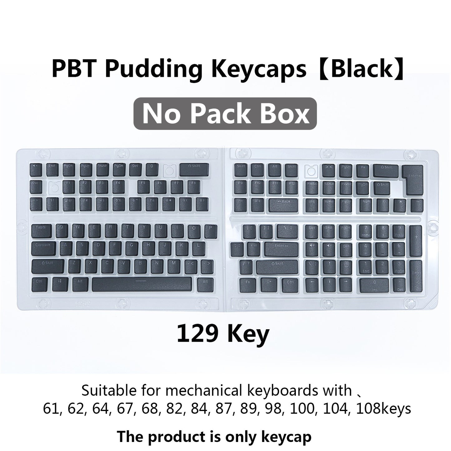Keycaps PBT Pudding 129 teclas Keycap Perfil OEM Tampa de teclado Para teclado mecânico Kit Mx Switch Retroiluminação RGB 87 104 Teclados Gamer
