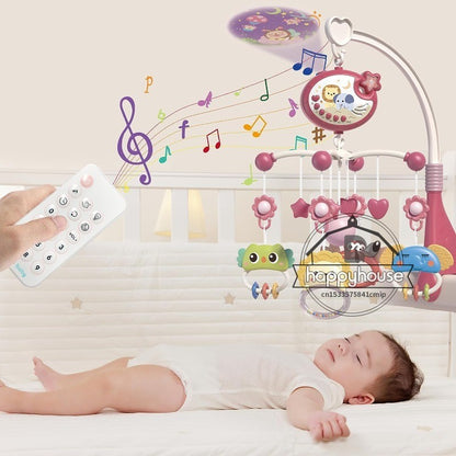 Musical Baby Crib Mobile with Lights Music Projection for Infants Remote Control Crib Toys for Newborn Baby Mobile for Crib Toys