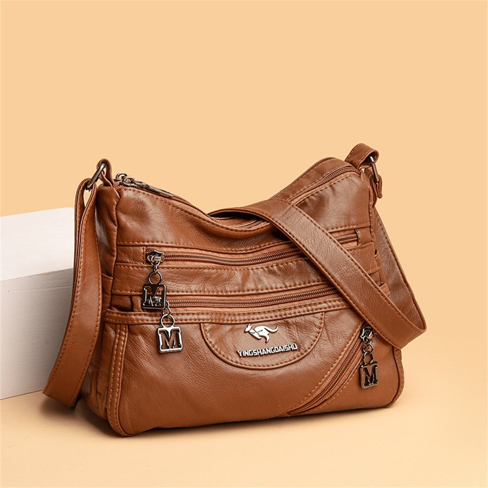 High Quality Soft Leather Luxury Purses and Handbags Women's Bag Designer Multi-pocket Crossbody Shoulder Bag for Women 2024 Sac