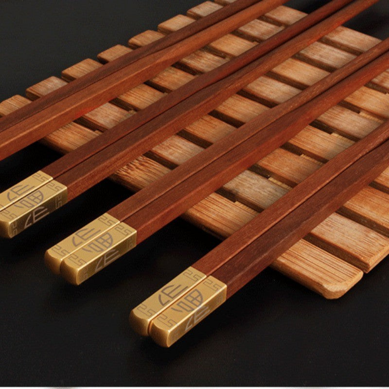 Conjunto de Hashis de Madeira Rosewood para Uso Doméstico Hashis de Madeira Sólida Hashis de Madeira Utensílios de Mesa Japoneses de Madeira Vermelho
