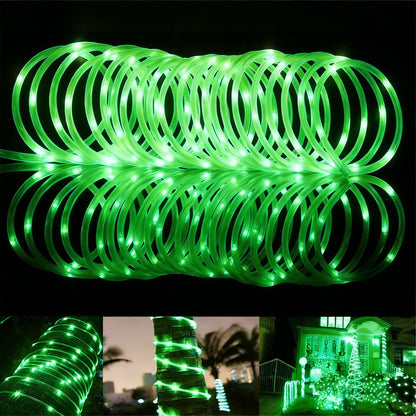 Solar Rope Lights Outdoor Blue LED PVC Tube Fairy String Light Garden Wedding and Birthday Outdoor Holiday Home Decoration