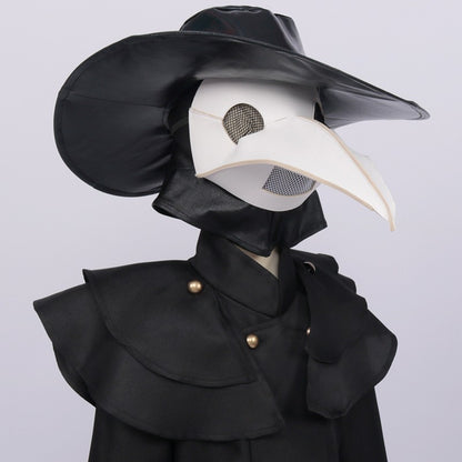 Plague Doctor Bird Cosplay Costume Medieval Hooded Robe Horrord Monk Steampunk Cloak Halloween Carnival Adult Kids Lantern Stick