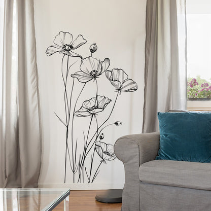 Pink Tree Branches Birds Butterflies Elf Girls Meet Wall Stickers Bedroom Children's Room Home Wall Decoration Self-adhesive