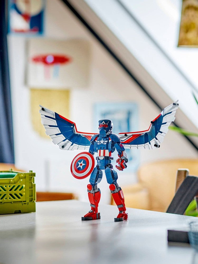 Lego Marvel Série 76296 Novo Capitão América Modelo Infantil Educacional Montado Bloco de Construção Brinquedo de Presente