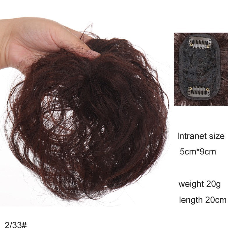 H&STAR Aplique Sintético com Presilha de 8 Polegadas para Mulheres com Cabelos Ralos - Aumenta o Volume do Cabelo, Curto e Cacheado