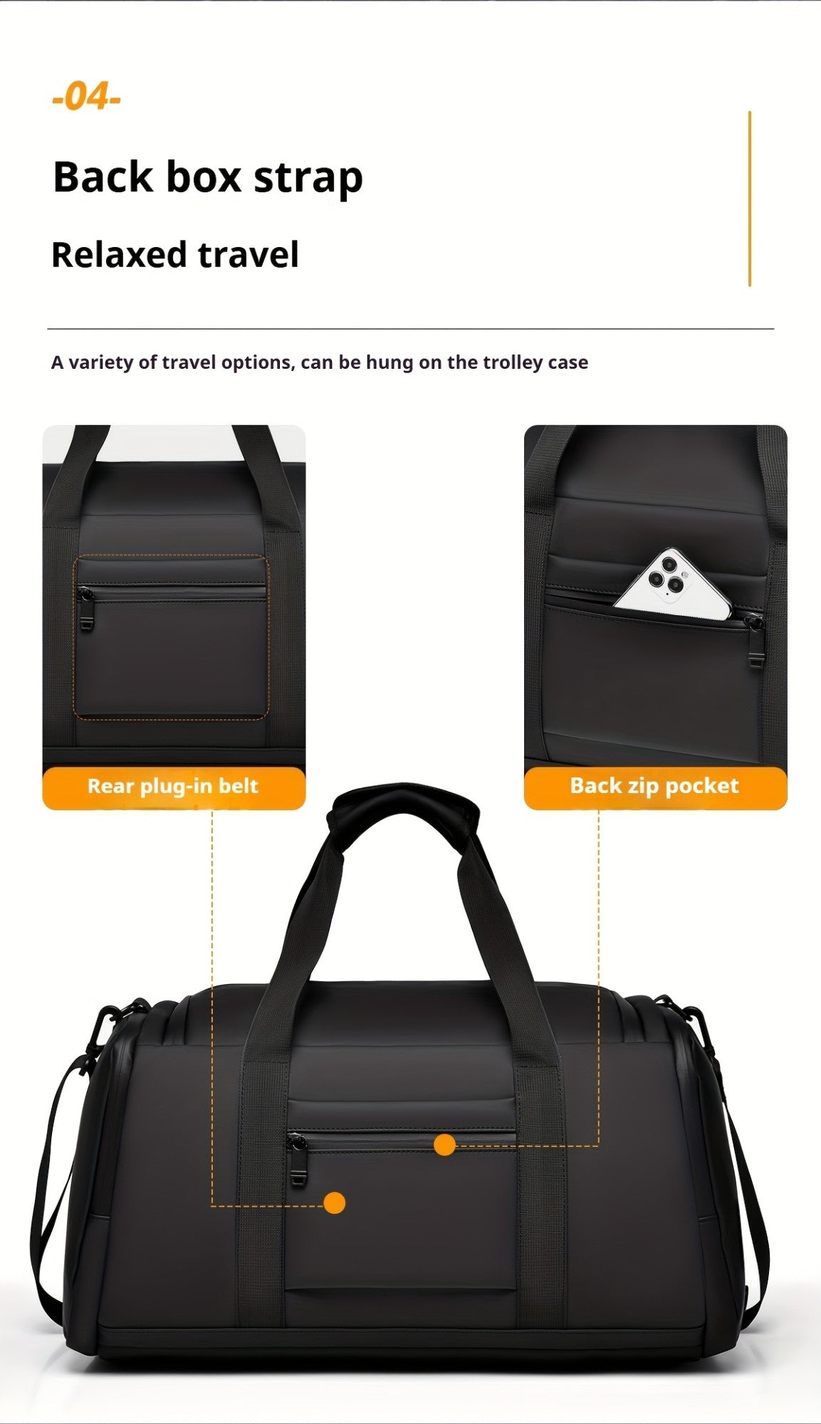 Large capacity multifunctional luggage bag with multiple compartments and shoe pockets,  casual sports and fitness bag