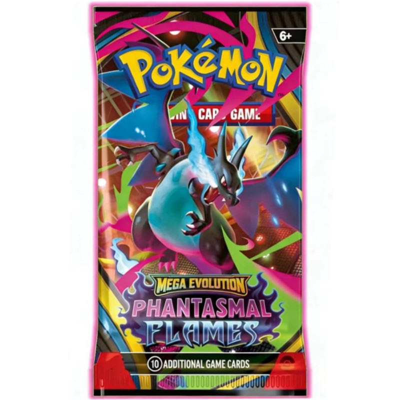Cartas Pokémon Trading PTCG Desenho Animado Versão EUA ME02 Cartas Pacote de Reforço Chamas Fantasmagóricas Inglês Charizard ETB Coleção Presentes