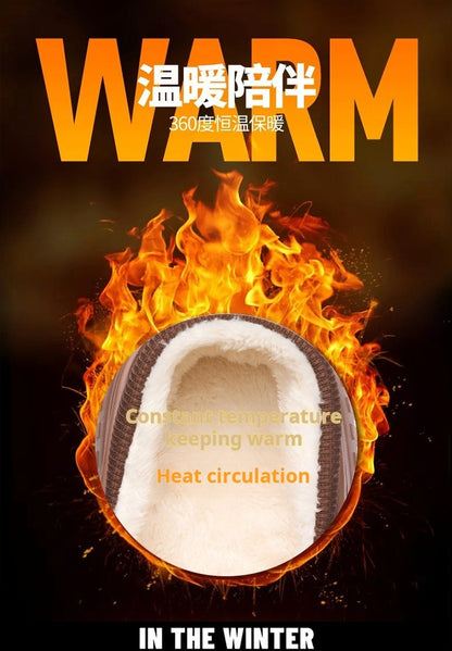 Men Winter Warm Slippers Couple House Cotton Shoes Outdoor EVA Fur Shoes Plush Slippers Home Bedroom Shoes Big Size Slides 39-44