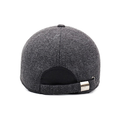 NORTHWOOD Solid Cotton Winter Baseball Cap For Men Warm Windproof Trucker Caps Ear Flap Snapback Outdoor Dad Hats Bones