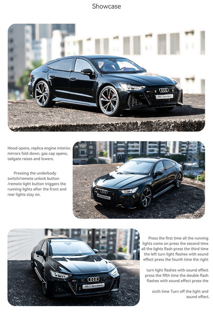 Simulação 1:18 AUDI RS7 Sportback Liga de Carro Modelo Brinquedo Infantil Veículo Colecionáveis Miniatura de Carro Decoração de Casa Presente de Aniversário