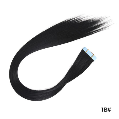 Tape In Hair Extensions Synthetic Hair 10Pcs 20Inch Long Straight Skin Weft Straight Seamless Hair Invisible Tape In Hairpiece