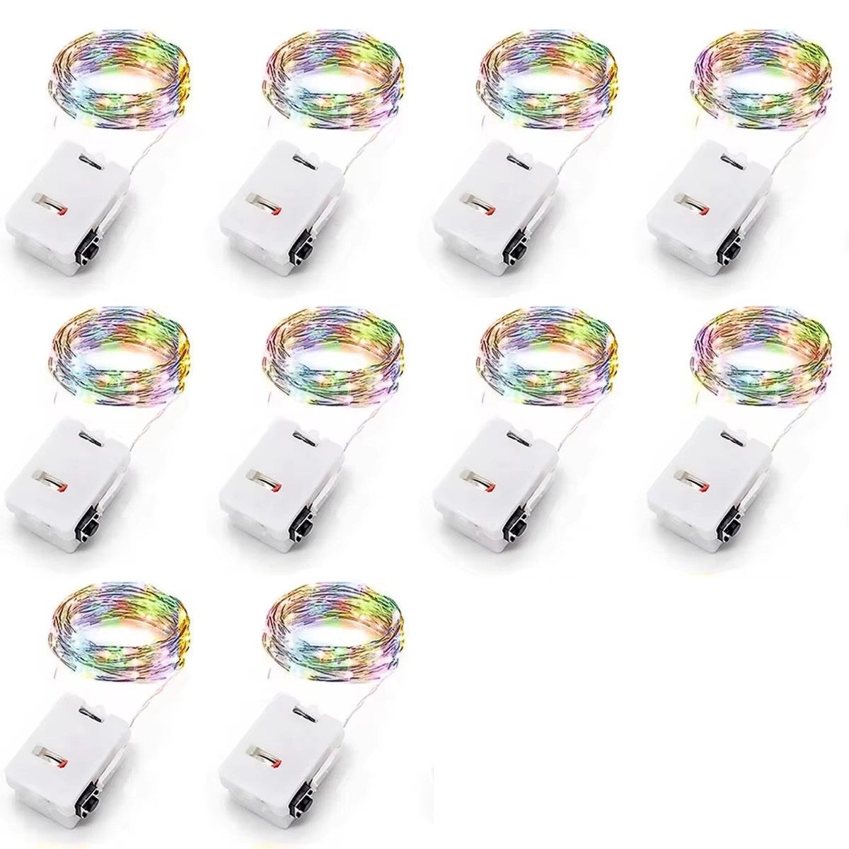 3/2/1m 10PCS Wholesale LED String Lights Copper Silver Wire Garland Light Fairy Lights Party Room Decoration Christmas Wedding