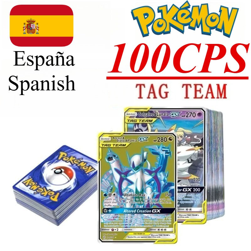 Cartas de Jogo Pokémon em Inglês/Alemão/Espanhol/Coreano/Francês Pikachu Mew Coleção de Cartas Colecionáveis PTCG Brinquedos de Presente Cartas de Jogo de Mesa