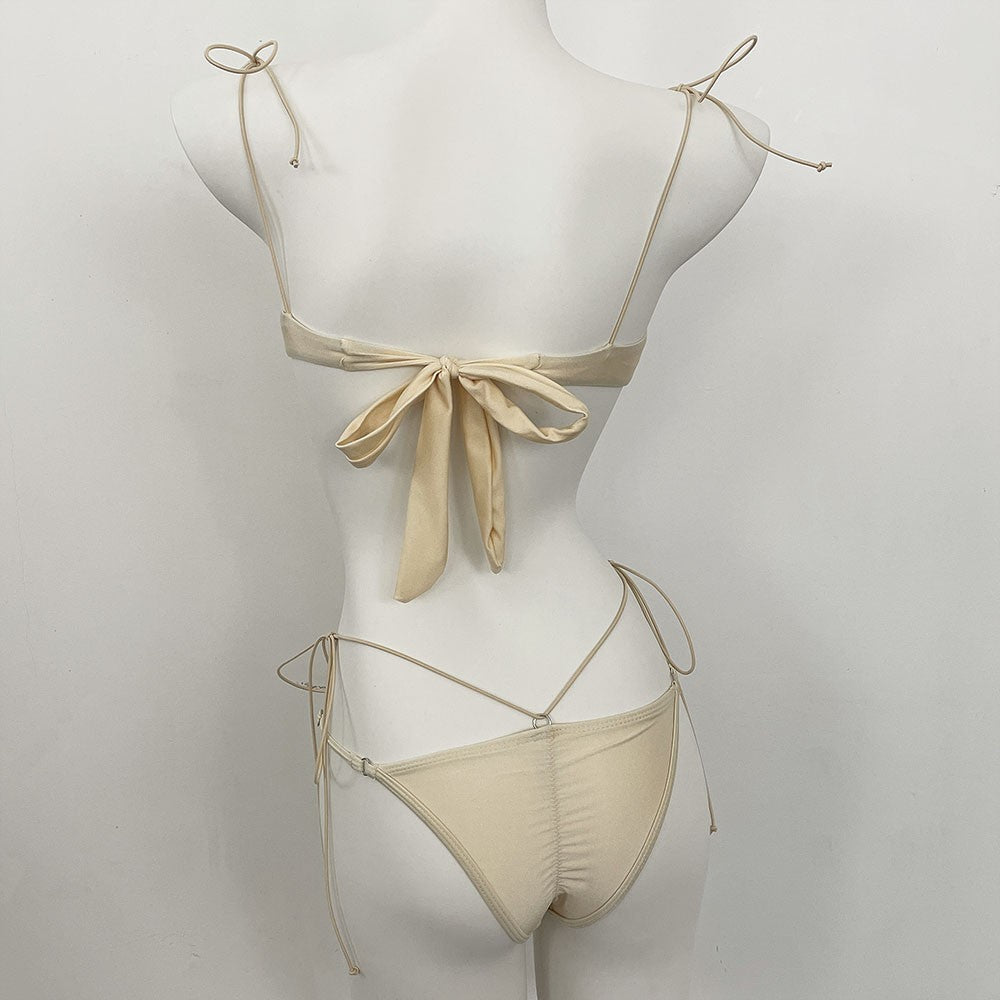 DEBAIOR 2025 Women Bikini Set Floral Embroidery Lingerie Set Women Sheer 2-Piece Boho Bra + Panty Underwear Set Intimates