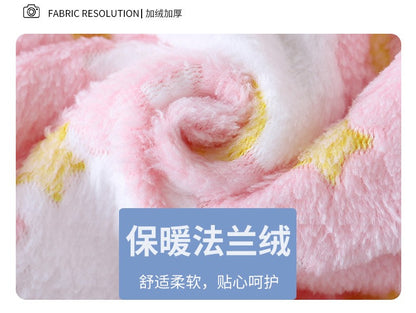 Winter Kids Pajama Set Thick Flannel Sleepwear for Boys and Girls, Warm Fleece Lined Homewear for Toddlers and Children