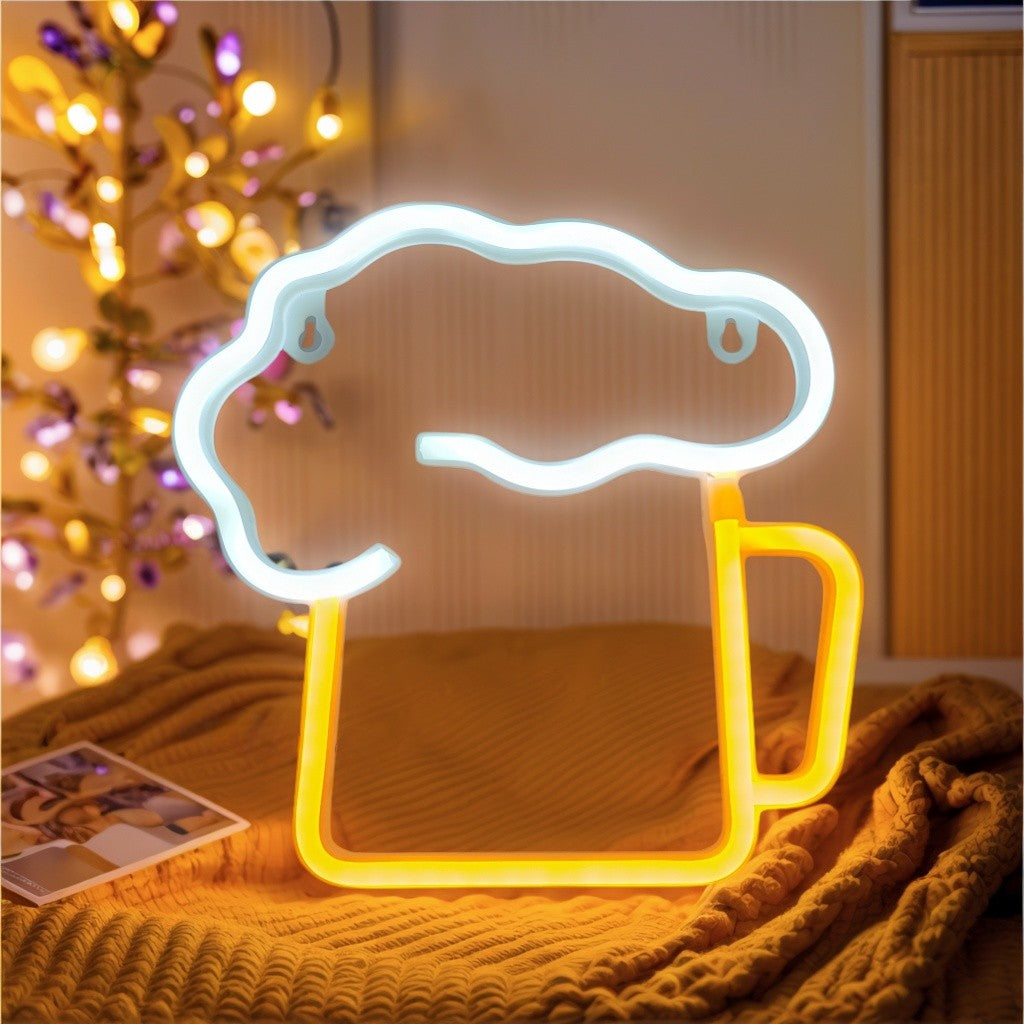 1 Piece, Decorative Neon Light for Modern Art Ambiance, Holiday Party Christmas Wall Decoration, Wedding Scene Graduation Gift, USB or Battery Powered (Battery Not Included)