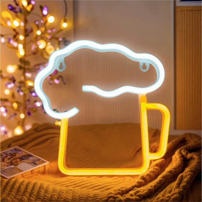 1 Piece, Decorative Neon Light for Modern Art Ambiance, Holiday Party Christmas Wall Decoration, Wedding Scene Graduation Gift, USB or Battery Powered (Battery Not Included)