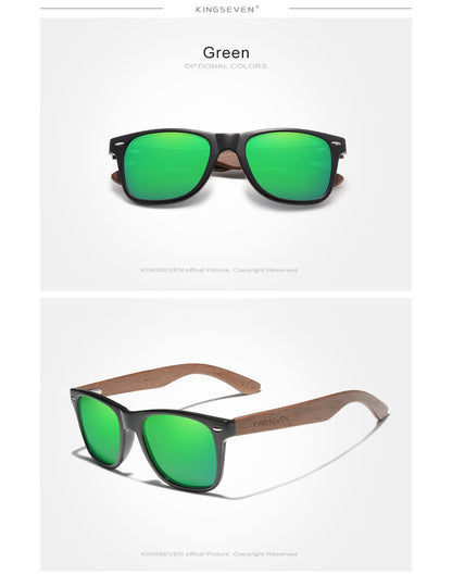 KINGSEVEN Brand 2023 Fashion Handmade Natural Wooden Sunglasses For Men Women Polarized Sun Glasses UV400 Mirror Male Eyewear