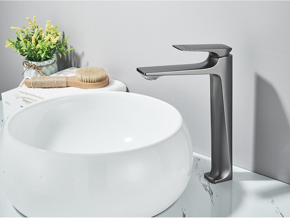 Black Bathroom Faucet Deck Mounted Bathroom Sink Mixer Tap Single Lever Basin Sink Mixer Faucets Chrome/White/Grey/Brushed Gold