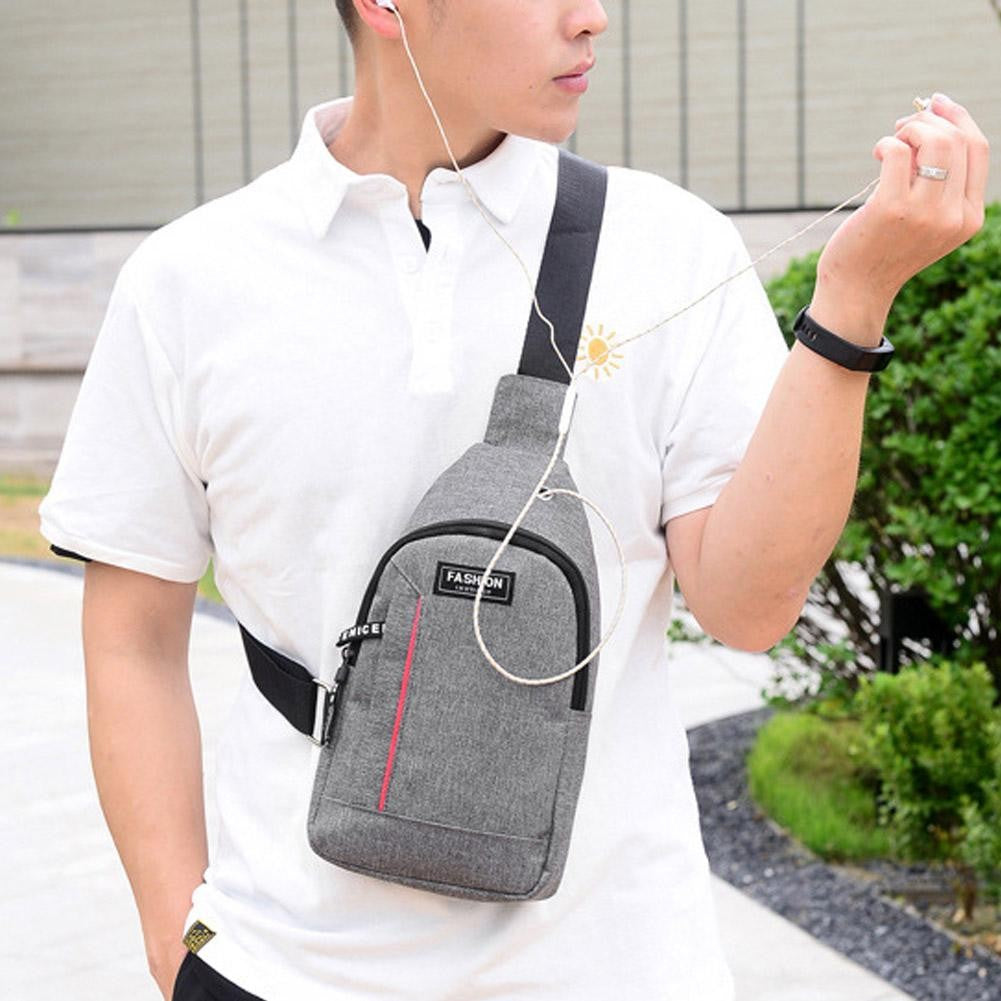 Men Small Casual Multifunctional Shoulder Bag Crossbody Bag On Shoulder Portable Travel Sling Bag Pack Messenger Pack Chest Bag