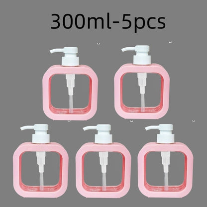 300/500ml Bathroom Soap Dispensers Refillable Lotion Shampoo Shower Gel Holder Portable Travel Dispenser Empty Bath Pump Bottle