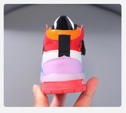 Minnie Pattern Children's Sneaker New Style Popular Design Baby Boys Girls Led Lighting Shoes Autumn Kids Casual Sports Shoes