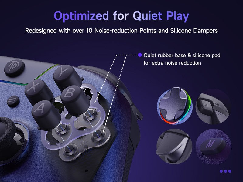EasySMX White Black Gamepad X05 Pro Wireless PC Gaming Controller for PC Windows iOS Switch Android with Charging Dock