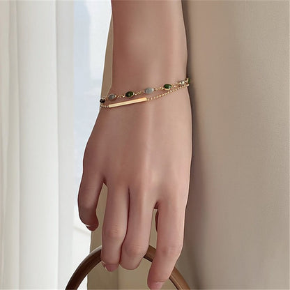 Pulseira de Tulipa de Opala Requintada com Zircônia para Mulheres Acessório Diário Personalizado da Moda Joias para Festas Presentes de Aniversário