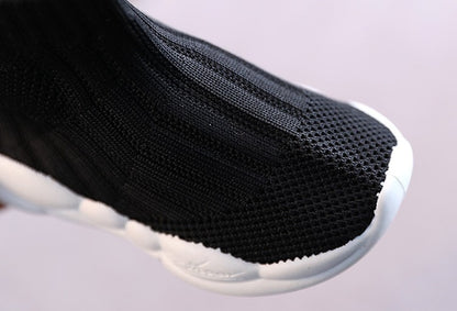 Fashion Design Children Shoes All Seasons Kids High Sneakers Soft Breathable Mesh Unisex Boys Girls Casual Sport Shoes