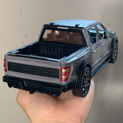 Caminhonete Ford Raptor F150 de Liga Leve, Escala 1:20, Veículos Fundidos e Brinquedos de Carro, Modelo Miniatura para Crianças e Presentes